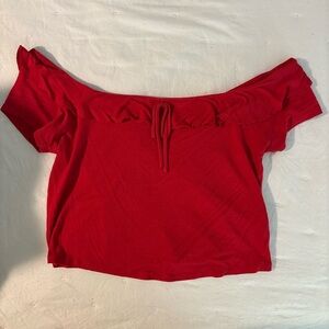 Red Off-Shoulder Women's Top